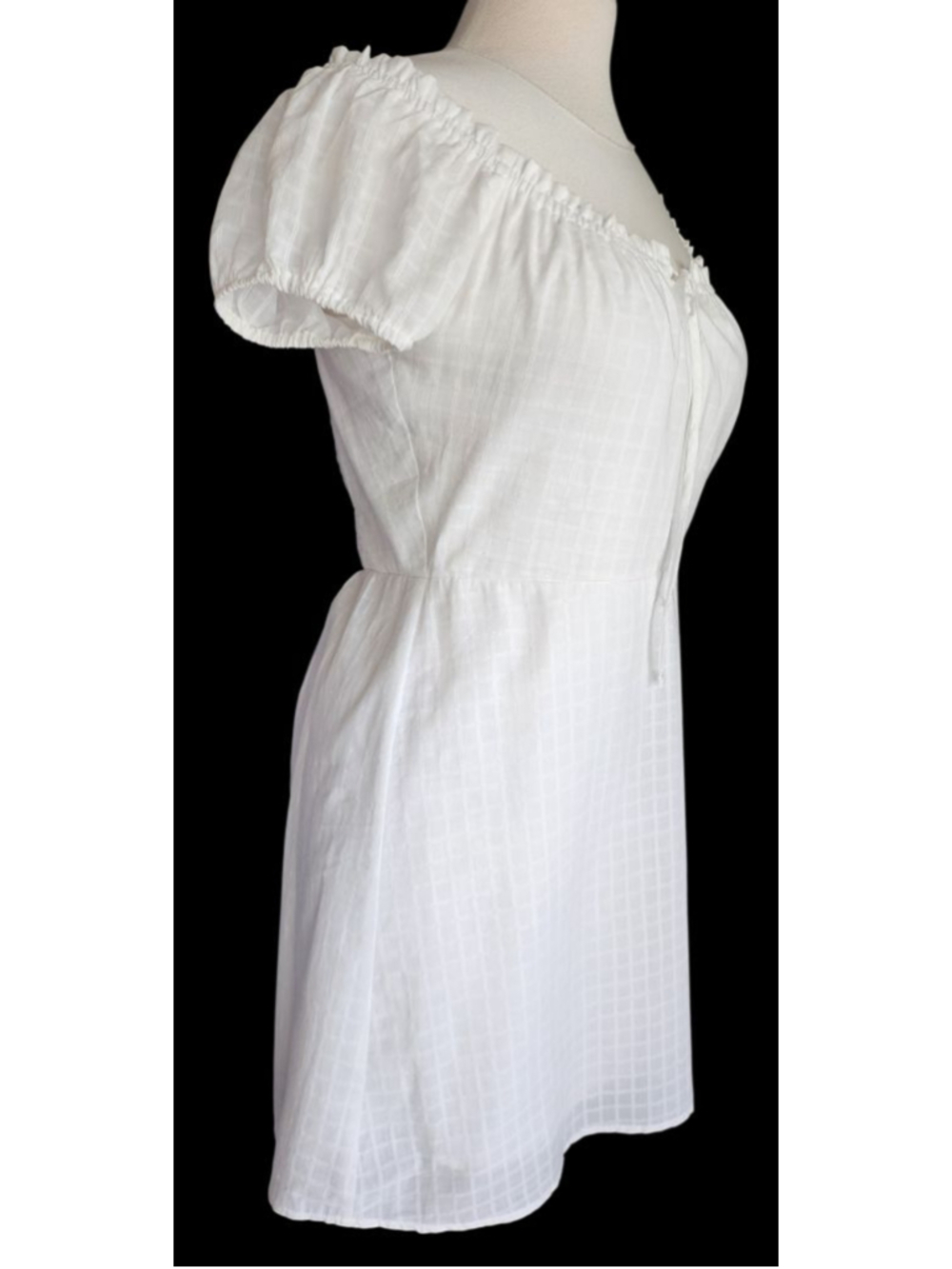 Women's Copper Key White Off-Shoulder Milkmaid Mini Dress M - Picture 3 of 12
